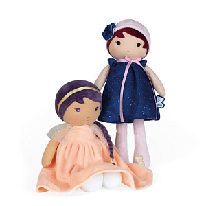 Текстильная музыкальная кукла Kaloo "Aurore", в синем платье, серия "Tendresse de Kaloo", 32 см